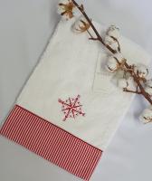 Полотенце Maison D'or Marine s poloskami 85x150 Kirmizi/White