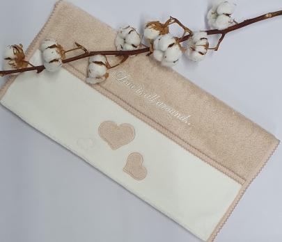 Полотенце Maison D'or Monique Hearts 50x100 Ten Pudra