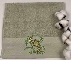 Махровое полотенце Ma Me 30х50 Flowers 3 Салатовое