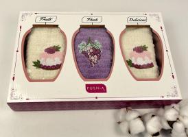 Набір кухонних рушничків Fushia 3шт 40х60 Yzum