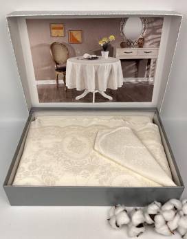 Скатерть Set Maison D'or Q180+Q170+6pcs+6psc Marinella T.Cloth Ecru
