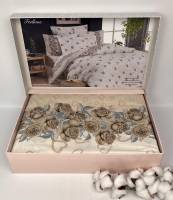 Постільна білизна Maison D'or ранфорс 200х220 Feellove Beige