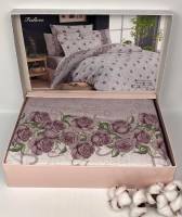Постільна білизна Maison D'or ранфорс 200х220 Feellove Lilac