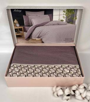Постільна білизна Maison D'or ранфорс Melany 200х220 Lilac