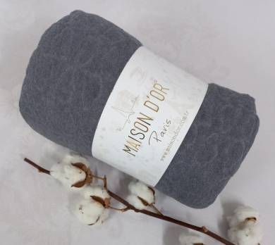 Простирадло на резинці 100x200 махра Jacquard з наволочкою Maison Dor Antrahcite