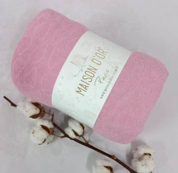 Простирадло на резинці 100x200 махра Jacquard з наволочкою Maison Dor Rose
