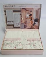 Полотенца Maison D'or 2шт Roses Бамбук 50x100 Ekru Pink