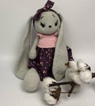Іграшка ручної роботи Little bunny girl 35см