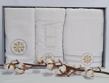 Полотенца Maison D'or 3шт Elegance Marine White