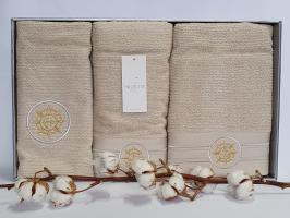 Полотенца Maison D'or 3шт Elegance Marine Beige