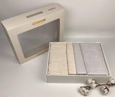 Набір рушників Altinbasak 4 шт Set Bej-Gri