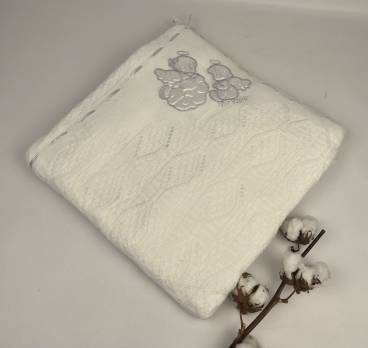 Крижма Melisa утеплена White-silver