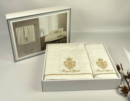 Рушники Maison D'or 3шт Royal Crown Ecru