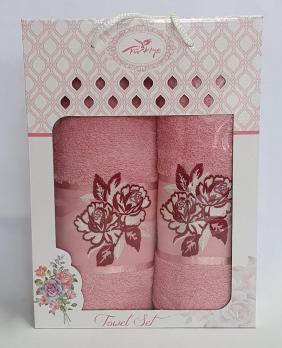 Набор махровых полотенец 02 Rose Розовый