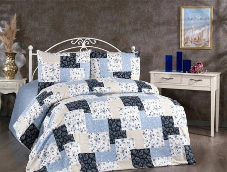 Постільна білизна Belizza фланель 160x220 Plaid Blue