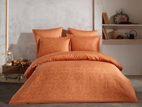 Постельное белье Saheser Jacquard Vip Satin 200X220 Honey Turuncu