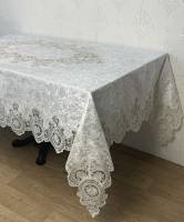 Скатертина Велюр Acme Tekstil 160x220 Lux Rose Krem PVS