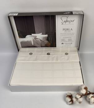 Постільна білизна Saheser Jacquard Vip Satin 200X220 Perla Cream