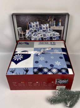 Постільна білизна Belizza фланель 160x220 Christmas Two