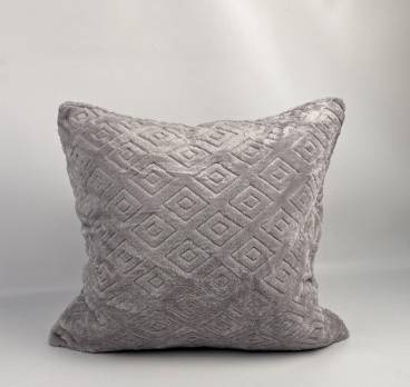 Наволочка велюр Ромб 42х42 Light Grey