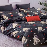 Постільна білизна Pretty підліткова Pug black(ж)