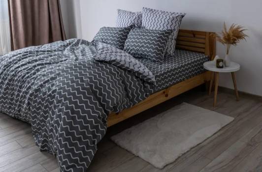 Комплект постільної білизни "Happy Sleep" євро (Pearl Dream-GREY,50x70)