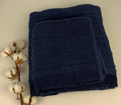 Набір рушників Pupilla 2шт Microcotton Cevher Dark Blue