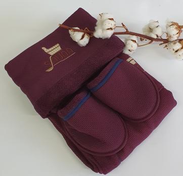 Набор для сауны мужской Maison D'or Dufour Бордовый (Claret Red)