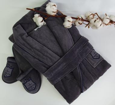 Халат чоловічий Maison D'or Boswell Grey XL