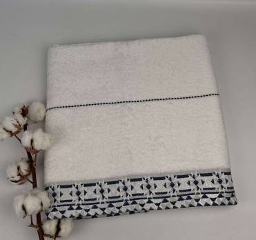 Рушник 70х140 White/Dark Blue ornament