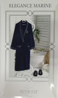 Халат чоловічий Maison D'or Elegance Marine Ecru L