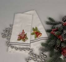 Набір рушників Nilteks 2шт Fringed Christmas