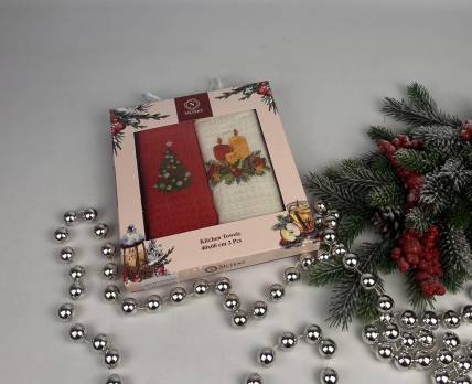 Набір вафельних рушників Nilteks 2шт Lux Christmas 7