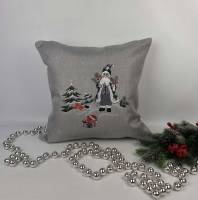 Наволочка новорічна 45х45 Santa Grey