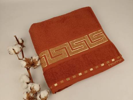 Рушник Philippus Collesium Cotton 70х140 Krinkil Greek Теракотовий (Е261)