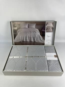 Покривало Moda Box 240х260 з наволочками Serena Gri