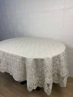 Скатертина Велюр Acme Tekstil 160x300 ovale Lux Daisy Capiccino PVS