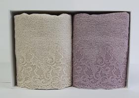 Полотенца Maison D'or 2шт New Trendy Jasmine Beige Lilac