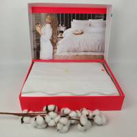 Постільна білизна Maison D'or сатин з вишивкою 200х220 Les Coeurs Neon White