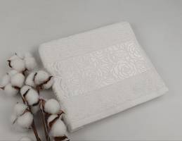 Рушник Philippus Moss Cotton 50x90 Rose Білий (A556)