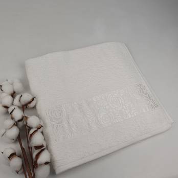 Рушник Philippus Moss Cotton 70x140 Rose Білий (A556)