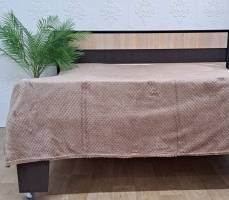 Покривало велюр без упаковки 150х200 Light  Brown (1180)