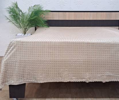 Покривало велюр без упаковки 160х210 Beige (1661)