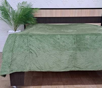 Покривало велюр без упаковки 200х220 Green (1182)