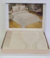 Покривало з наволочками Maison D'or Kabartma 240x260 Krem