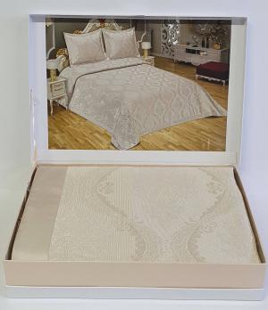 Покривало з наволочками Maison D'or Kabartma 240x260 Krem
