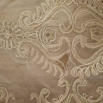 Скатертина Велюр Maison Royale 160x260 Klopatra Cream - Уцінений товар