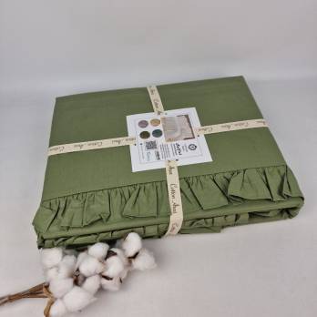 Постільна білизна AE ранфорс 200x220 Ruffled Olive