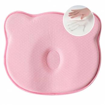 Подушка ортопедична дитяча BabyComfort PAPAELLA 27x22x3 см з ефектом пам'яті (рожева)
