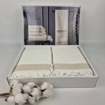 Рушники Maison D'or 3шт Harvey Ecru/Beige